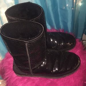 Black Sequin UGGS